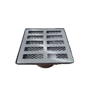 Grelha Pluvial 15x15 RETA Quintal Coletora 75mm e Tela