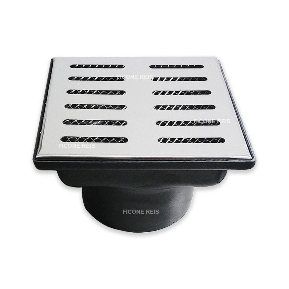 Ralo 15x15 Inox Tela Anti Insetos Caixa Coletora Saída Baixa 75mm
