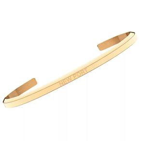 Bracelete Dourado Minimalista Casual Banhado New Port