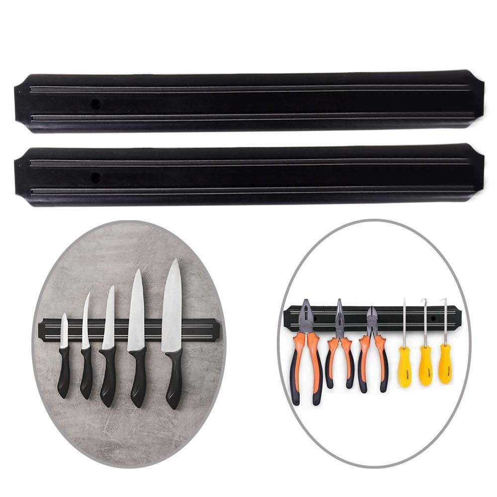 Kit 2 Barra Magnética Imã Suporte Facas Ferramentas 32Cm