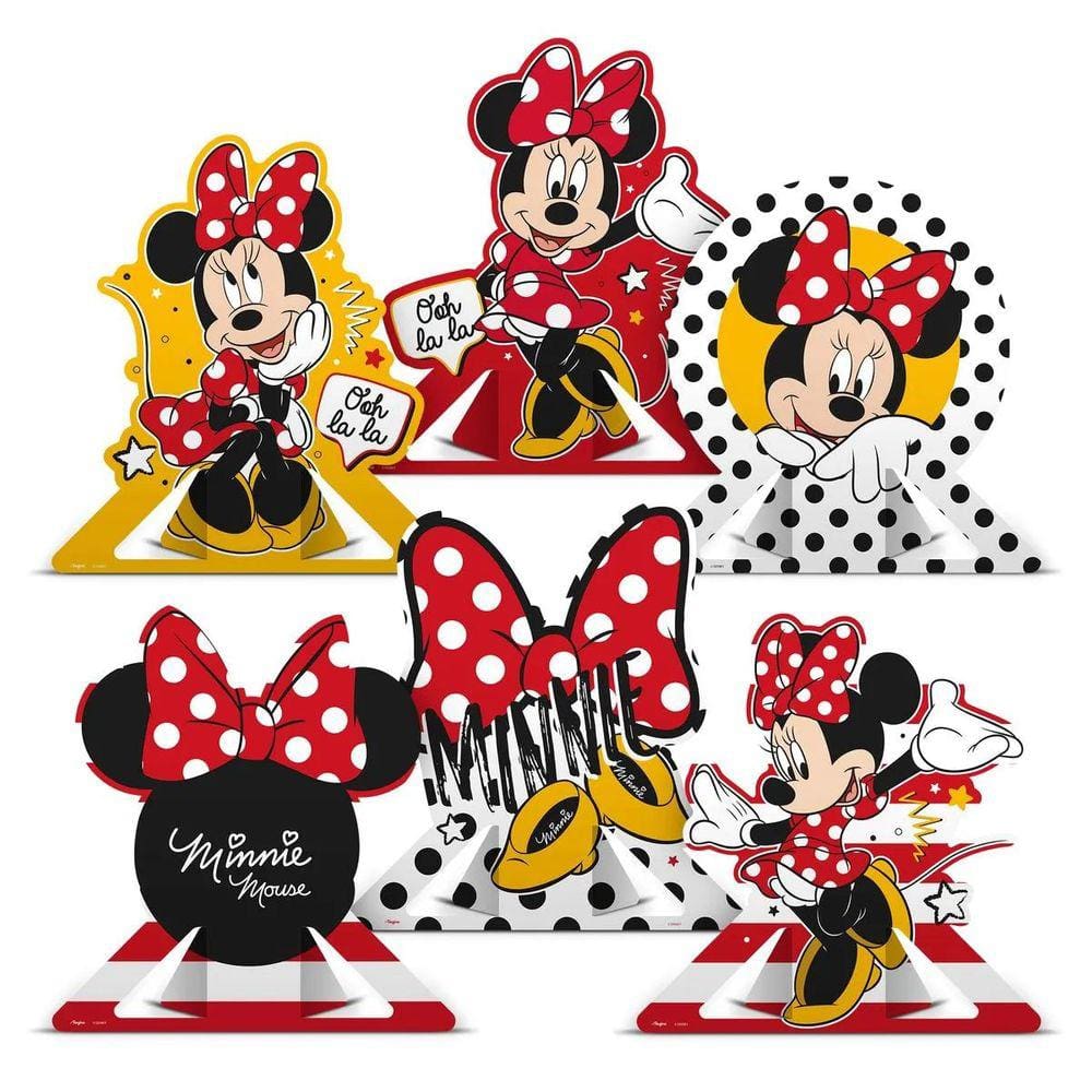 Decoração de Mesa Minnie Mouse 06 Unidades