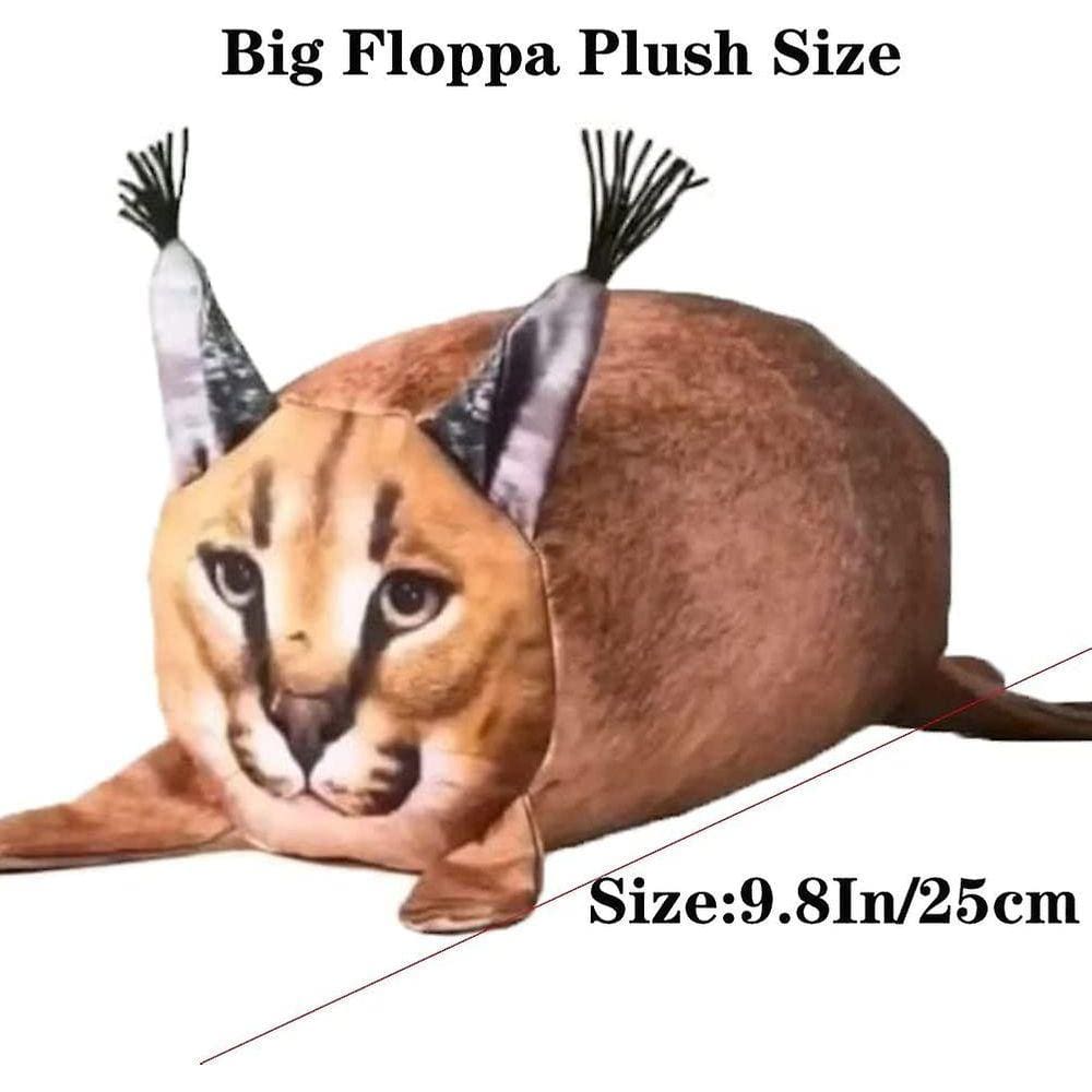 Brinquedo de pelúcia Big Floppa Cartoon Cat 25 cm de altura com algodão PP