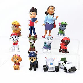 Conjunto de brinquedos Paw Patrol Rescue Dog Figures 12 peças Sajy para crianças