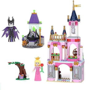 Blocos de construção Castle Sleeping Beauty Fairy Tale com 2 bonecos