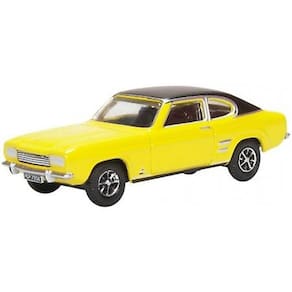 Modelo de carro Oxford Diecast Ford Capri Mk1 Maize Yellow 1/76