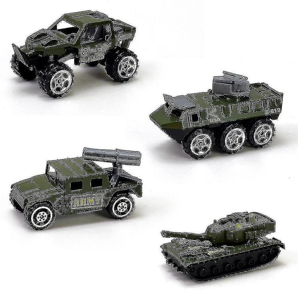 Conjunto de modelos de tanque de brinquedo, 4 peças Armoczerwony Car Mini Slide Toys
