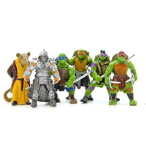 Boneco de ação Toy Sajy Taz Tartaruga Ninja 6 peças de 5 cm
