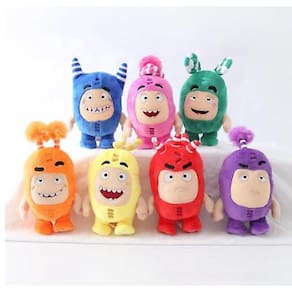 Brinquedo de pelúcia Oddbods Treasure Soldiers Monster 18 cm, conjunto de 7 peças