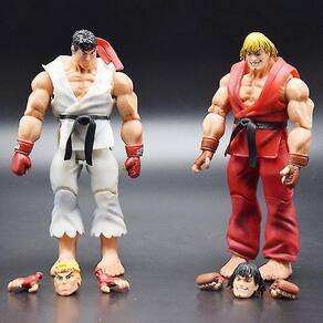 Boneco de ação Sajy Neca Street Fighter Bailong Hongken 17 cm
