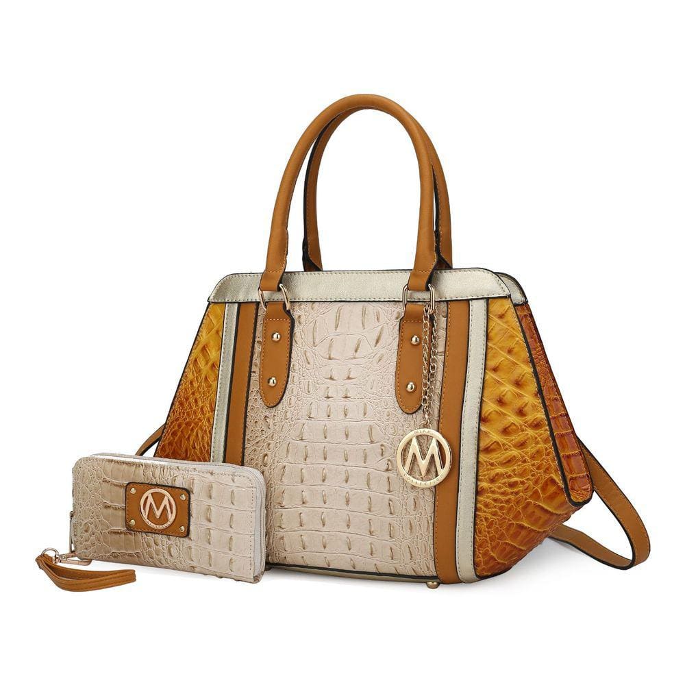 Mochila e carteira MKF Collection Daisy Croco 2 unidades