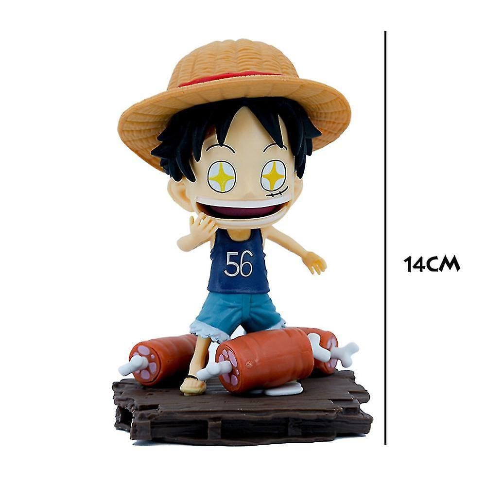 Figura Estátua Sajy Cartoon One Piece Monkey D. Luffy 14cm