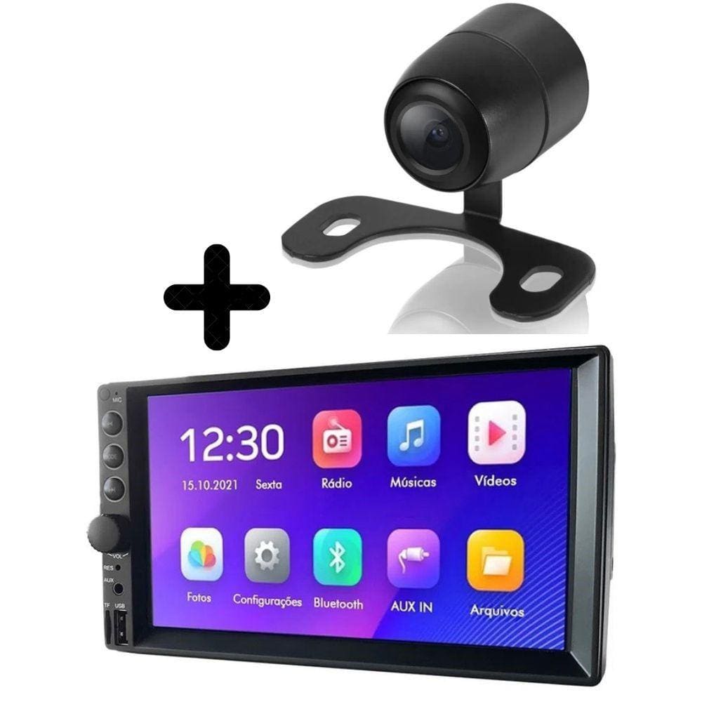 Central Multimidia 7 Pol. Mirror Link GP350 Com Câmera De Ré