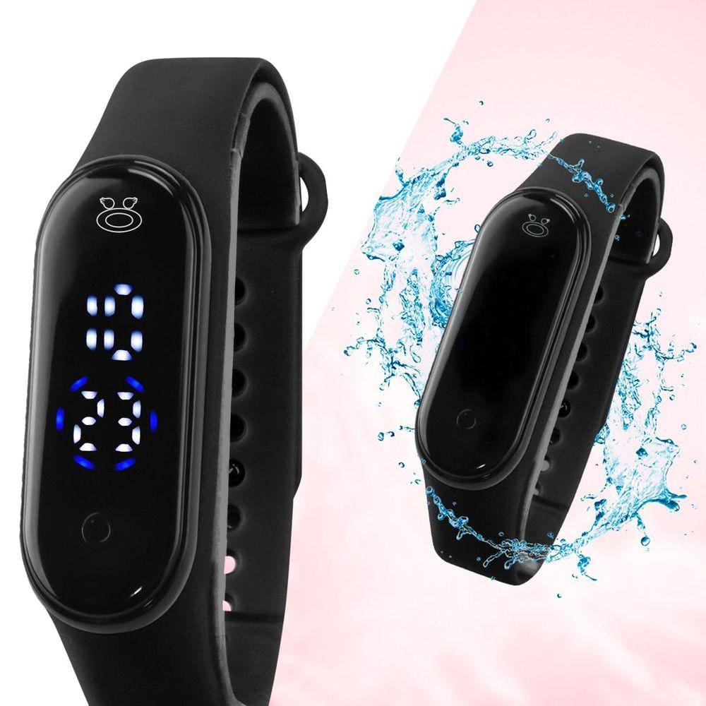 Relógio feminino digital led silicone bracelete