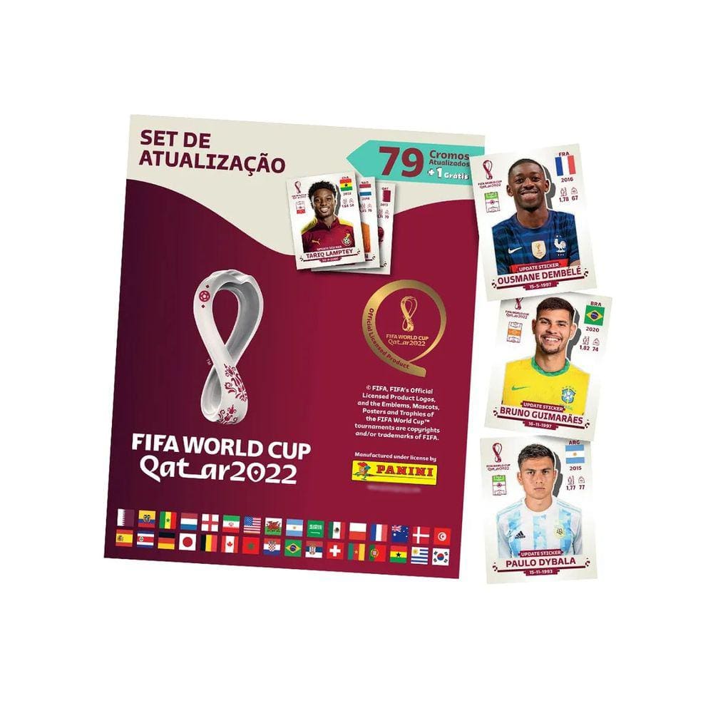 Kit De Atualização Com 80 Cromos Copa Do Mundo Fifa Qatar 22