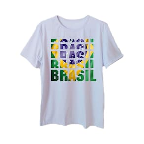 Camiseta Adulta Masculina Estampa Brasil