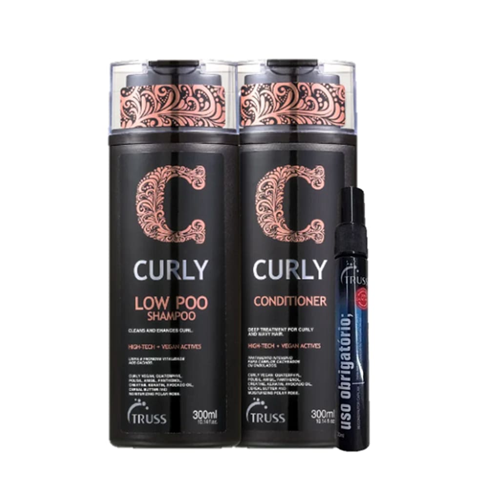 Truss Curly Low Poo Duo 300ml e Mini Uso Obrigatorio 30ml