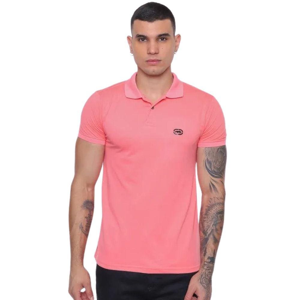 Camisa Polo Masculina Ecko Piquet Rosa J339A