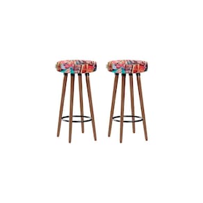 Kit 2 Banquetas Moderna Alta Roma Slim Coca Cola 70cm
