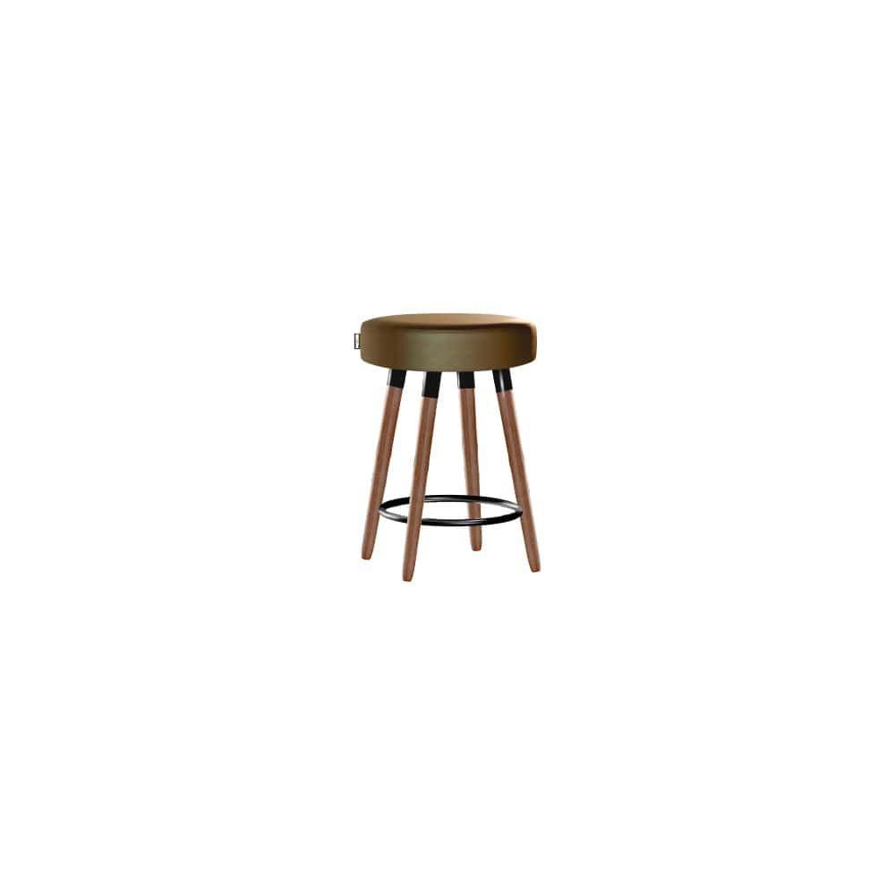Banco Moderno Pé Palito Roma Slim Camel 50cm