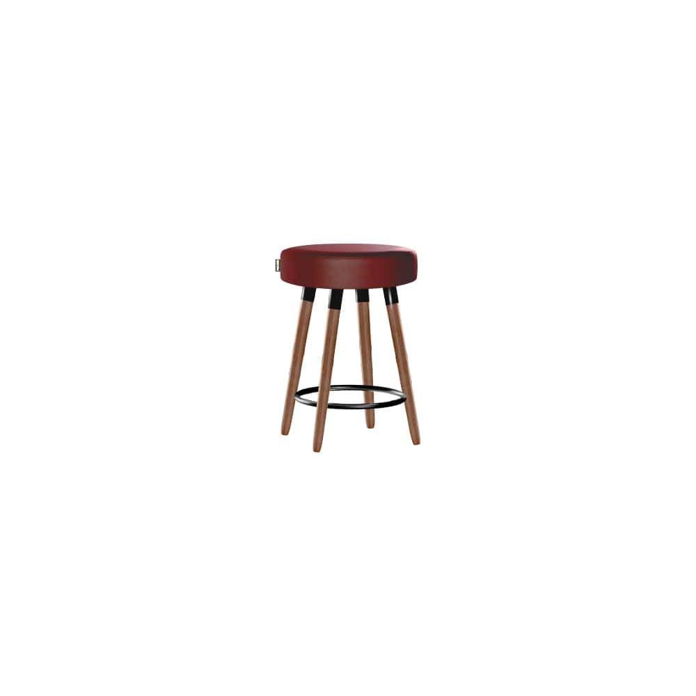 Banco Moderno Pé Palito Roma Slim Romã 50cm