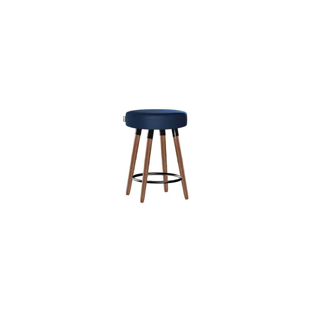 Banco Moderno Pé Palito Roma Slim Azul 50cm