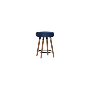 Banco Moderno Pé Palito Roma Slim Azul 50cm