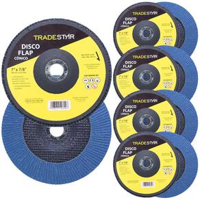 Kit Disco de Lixa Flap 7" Pol Grão 40 P/ Lixadeira 10 UN