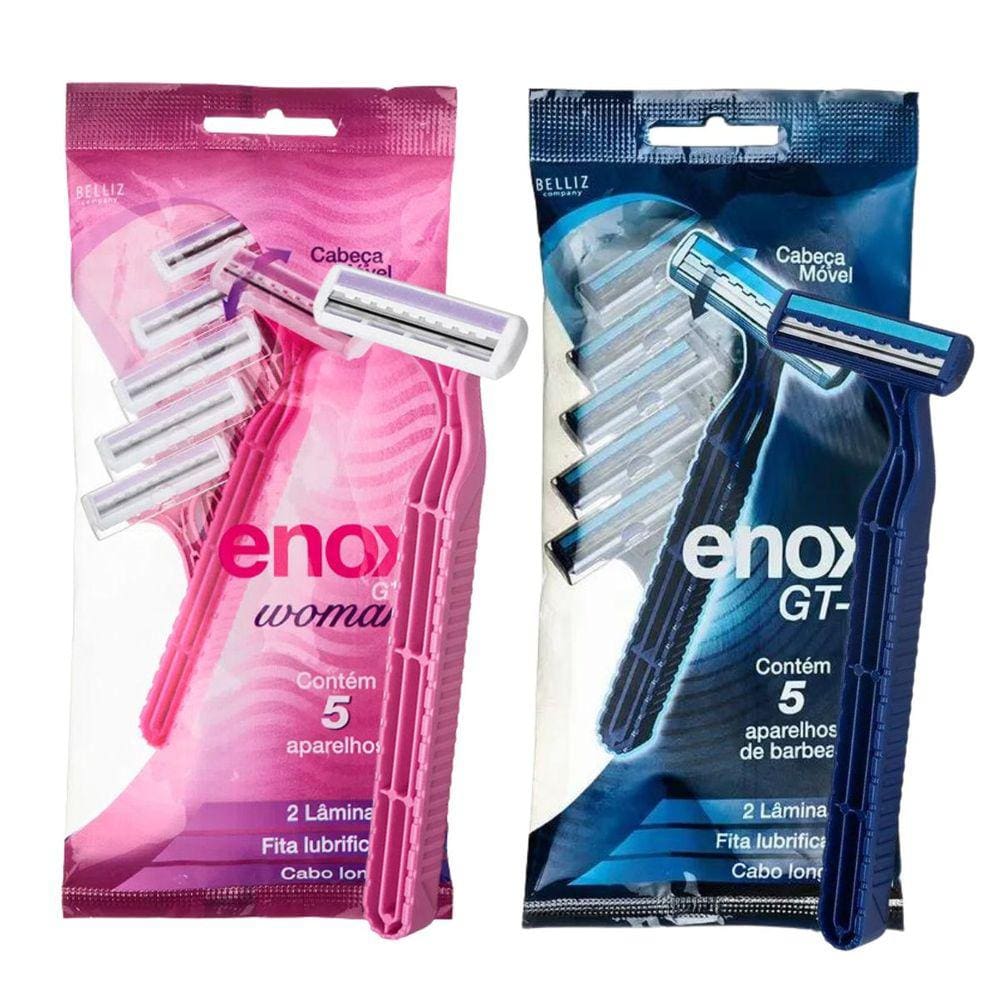 Kit Enox Aparelho De Depilar Gt-2 Woman + Aparelho De Barbear Gt-2