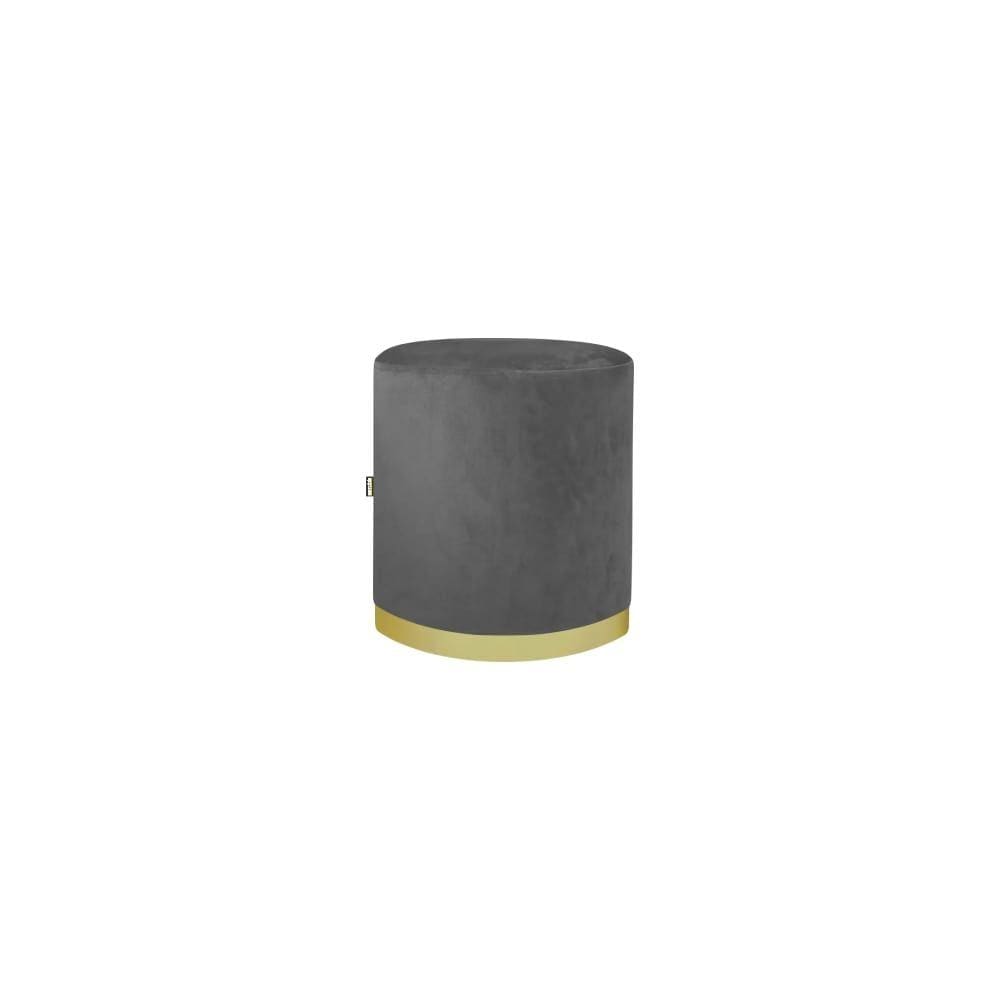 Puff Coliseu Luxo 50cm Cinza