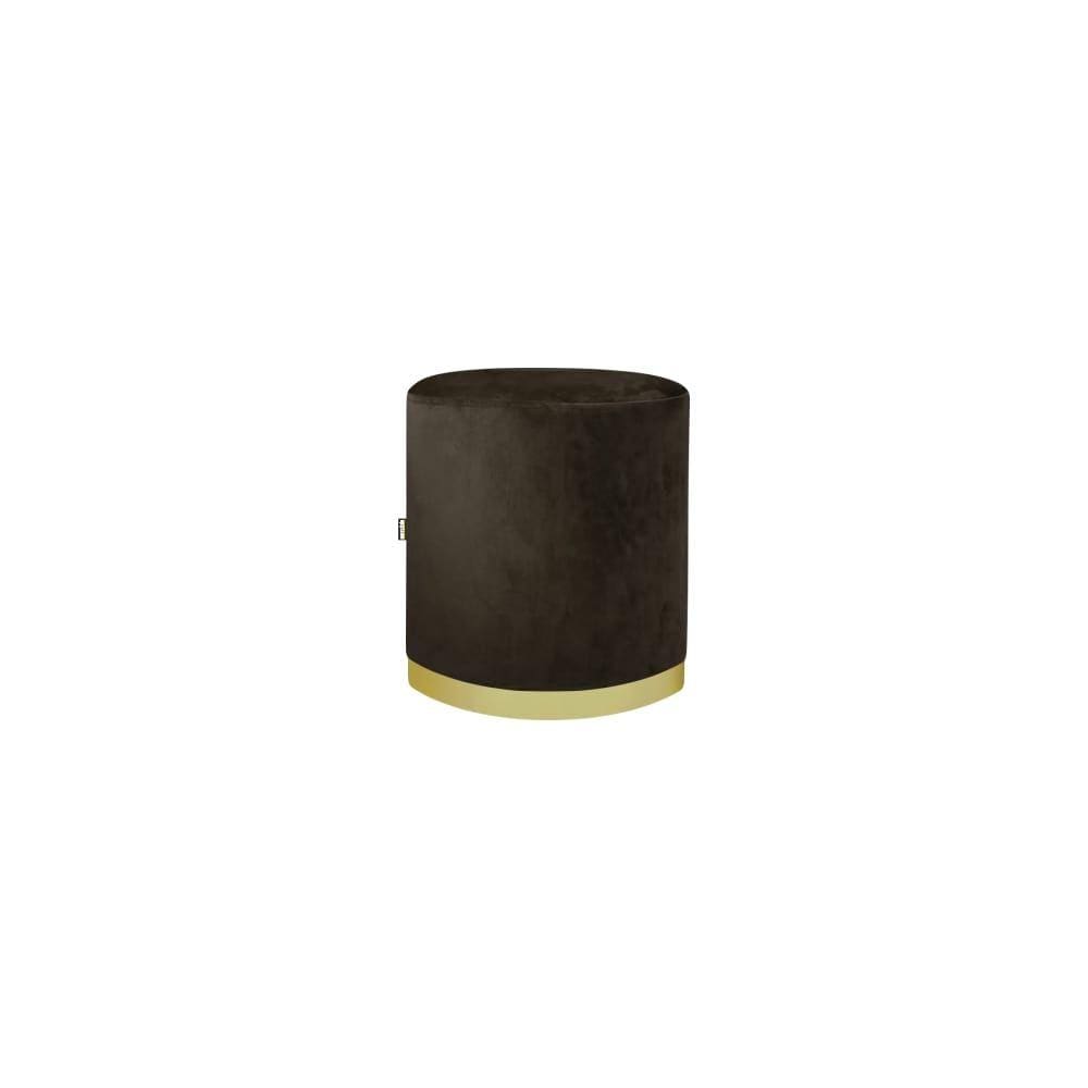 Puff Coliseu Luxo 50cm Marrom Escuro