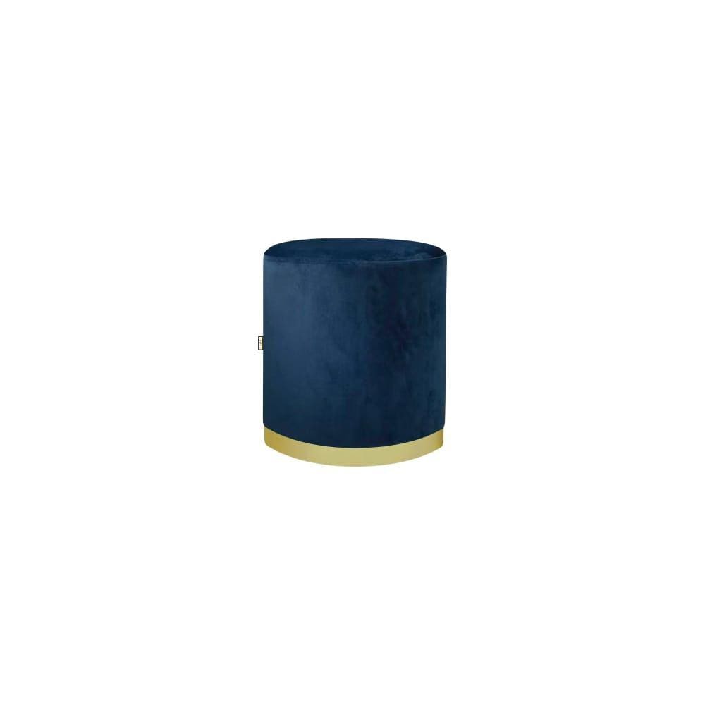 Puff Coliseu Luxo 50cm Azul Escuro