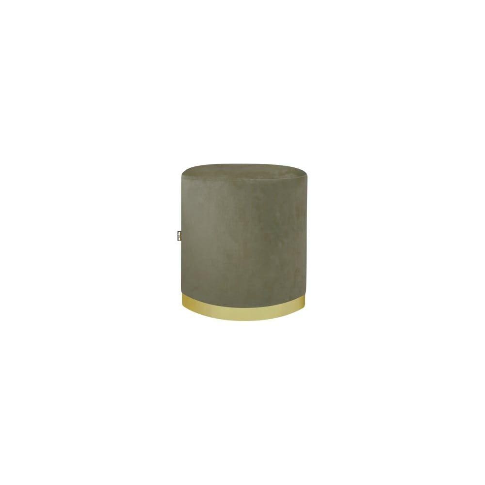 Puff Coliseu Luxo 50cm Bege Claro