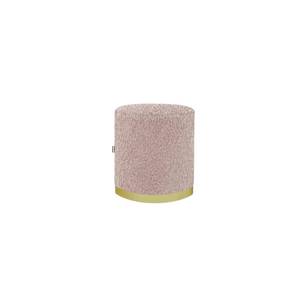 Puff Coliseu Luxo 50cm Rosê