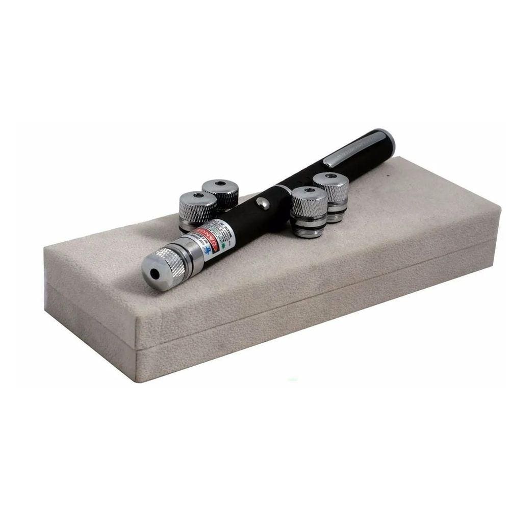 Caneta Laser Pointer Verde Lanterna 5000mw 5 Pontas