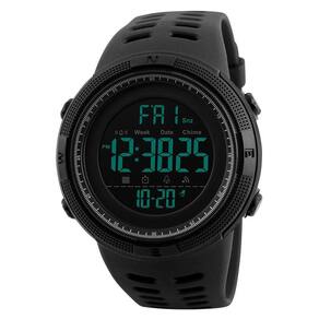 Relógio esportivo digital masculino TONSHEN à prova d`água de 50 m com LED Bla