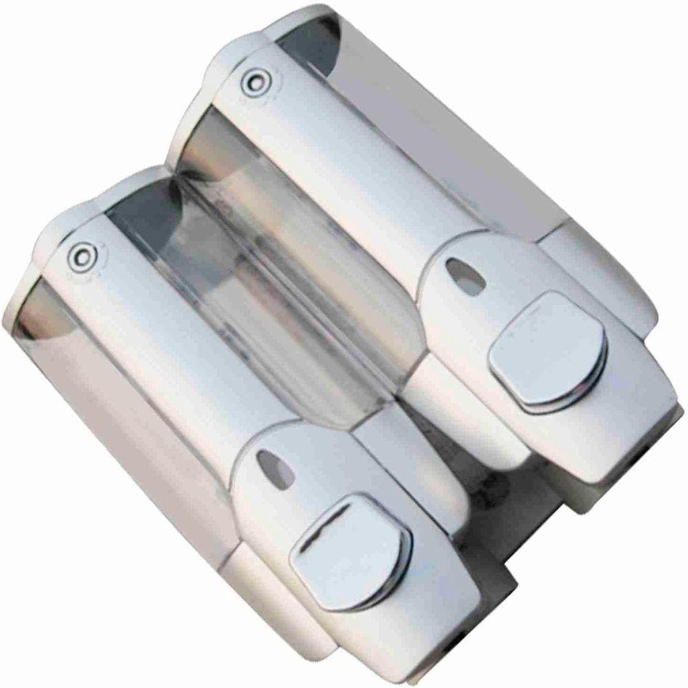 Dispenser Duplo Sabonete Liquido Alcool Gel Shampoo Condicionador Hotel Banheiro