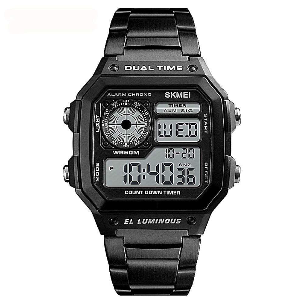Relógio masculino Bomieux Digital Sport Dual-Time 30m à prova d`água