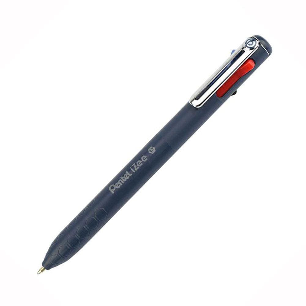 Caneta esferográfica 4 cores 0.7mm Izee Azul - Pentel