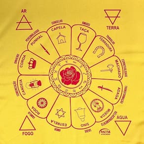 Toalha Cigana Silk Tecido Jogo Cartas Tarot 70X70Cm