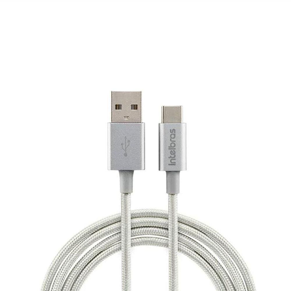 Cabo USB para USB-C Nylon Branco 1,5m EUAC15NB - Intelbras