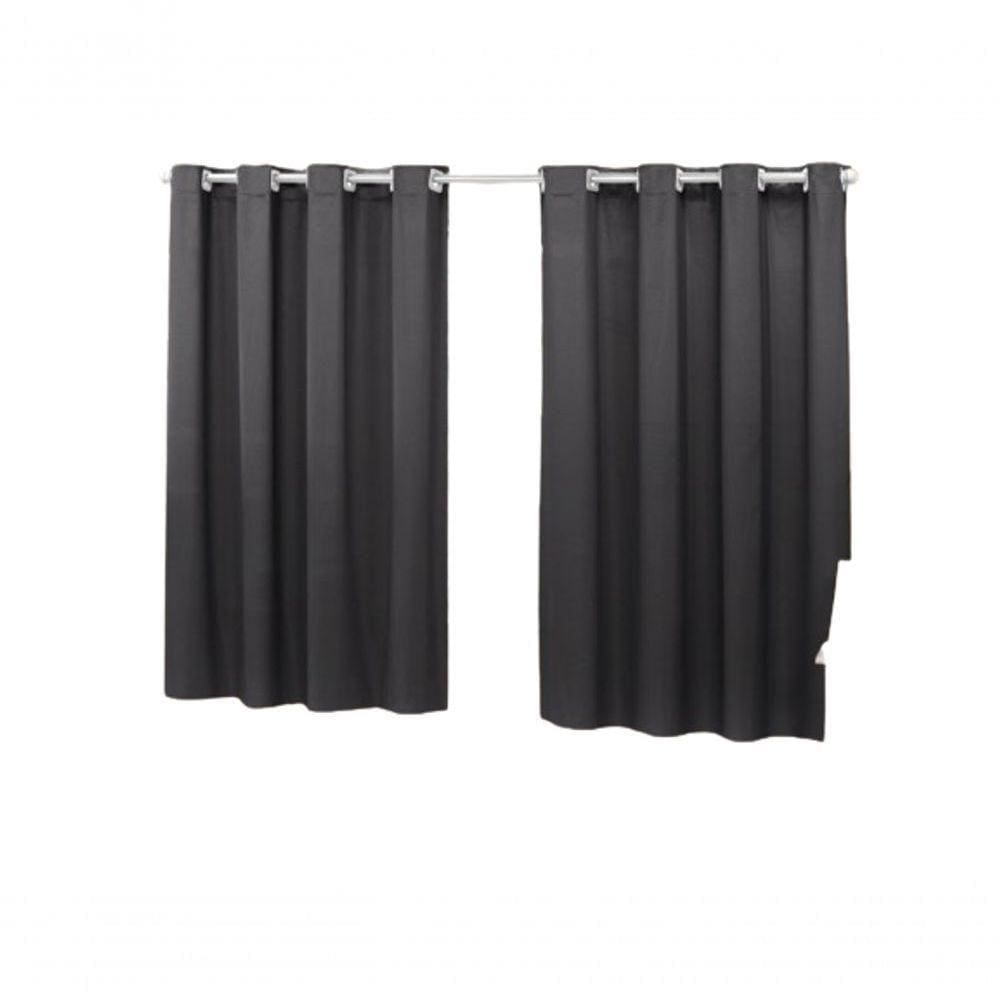Cortina 2,80x1,30 Sala Quarto Cozinha Blackout Corta Luz Cor: Preto