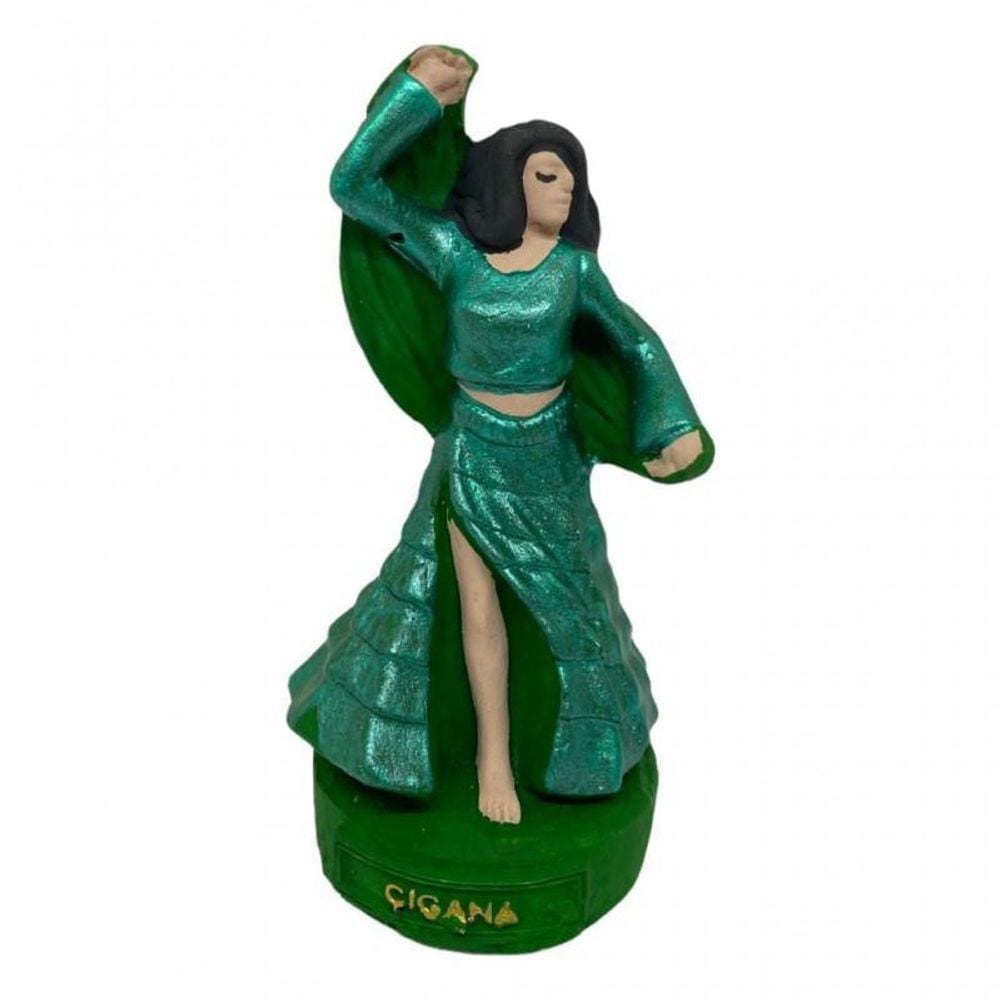 Escultura Cigana Em Resina 11 Cm Umbanda Candomblé
