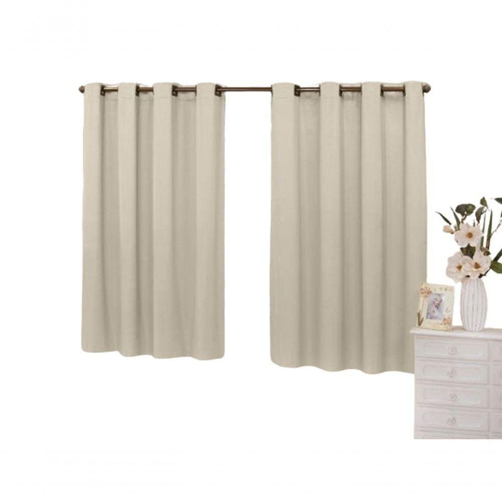 Cortina 2,80x1,30 Sala Quarto Cozinha Blackout Corta Luz Cor: Areia