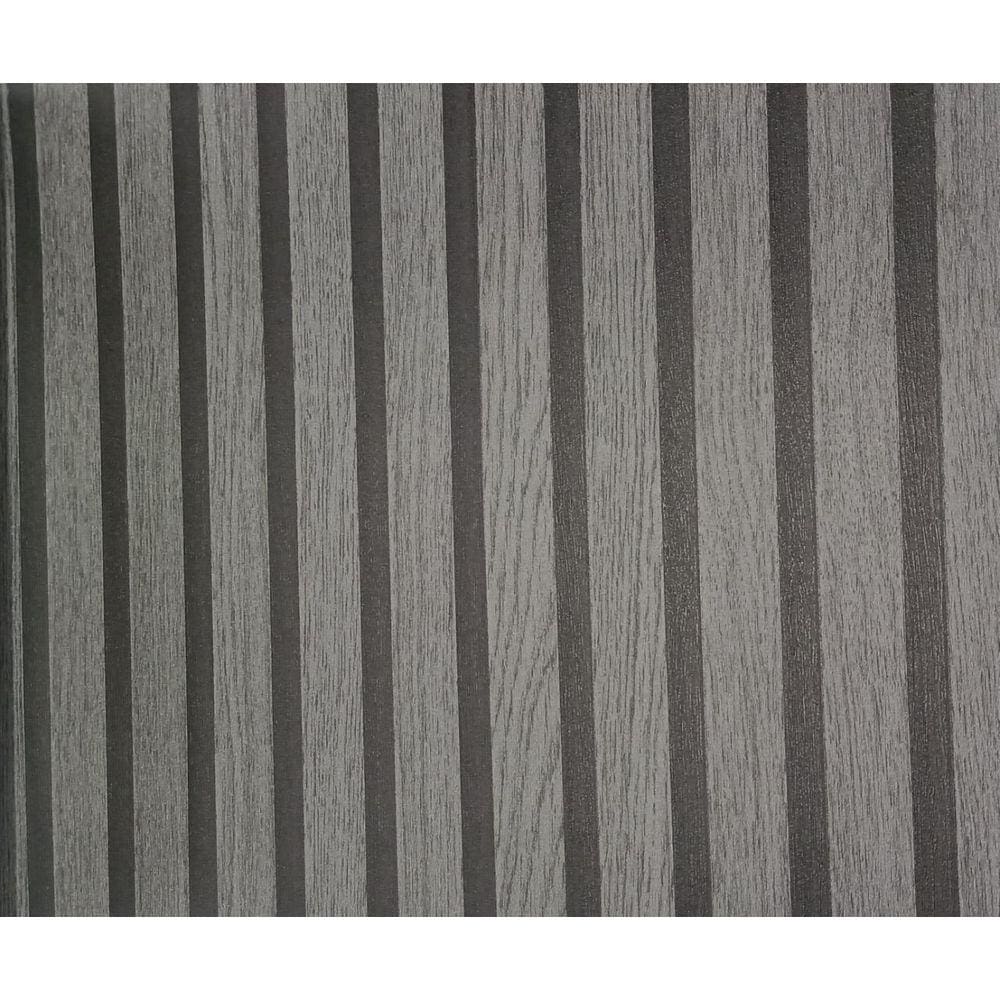Papel De Parede Vinilico Estilo Ripado Grafite - Unique5069