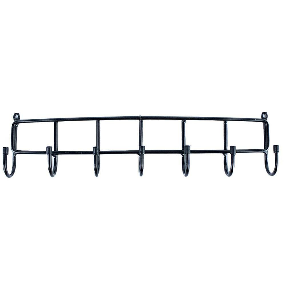 Porta Cinto Gravata Roupa Multiuso 7 Hastes Preto All Black