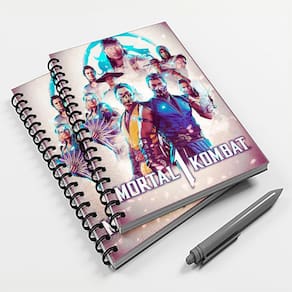 Caderno Universitário 200 fls 10 Mat. Gamer Mortal Kombat 1