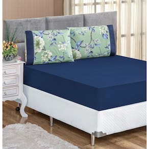 Jogo De Cama Micropercal 200 Fios Naturale Solteiro 02 Peças - Flower