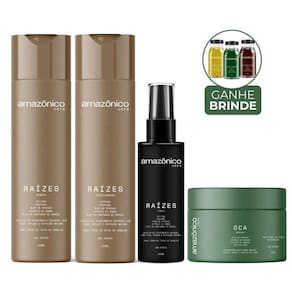 Kit Raízes + Máscara Oca + Brindes Ampolas