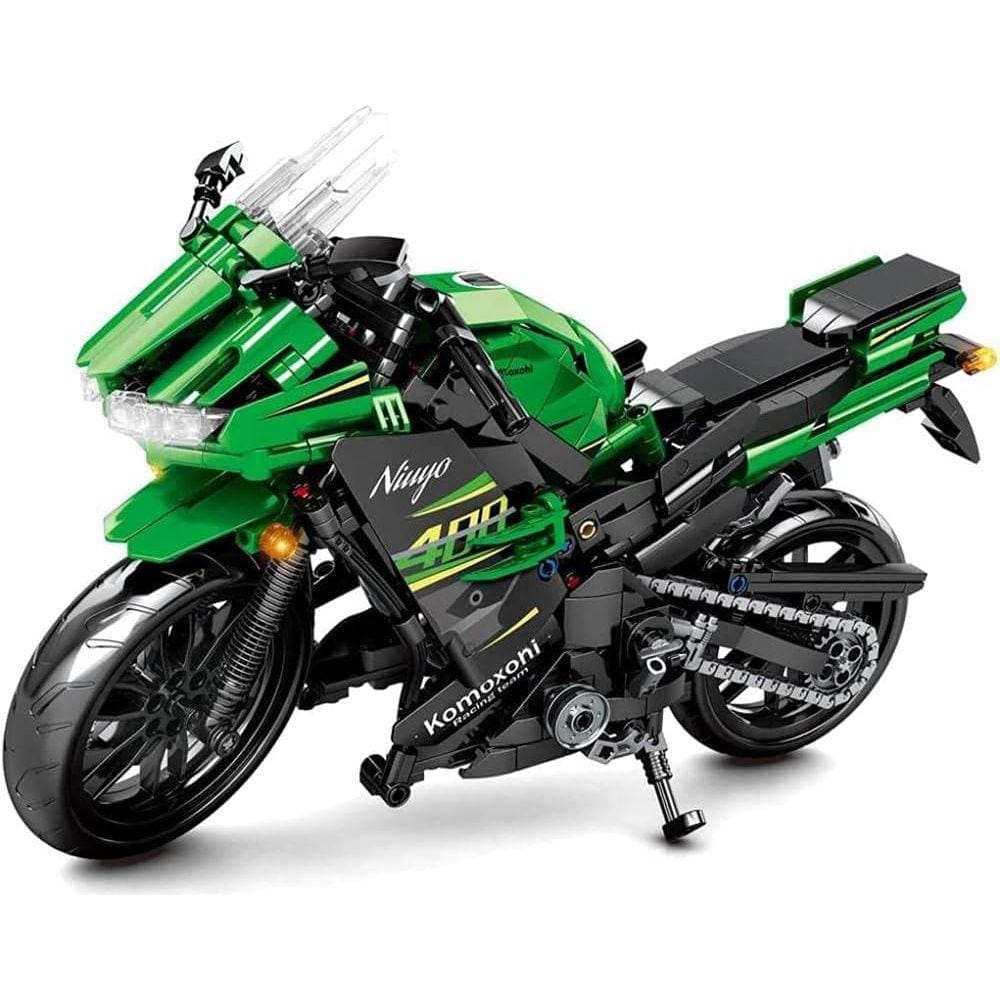 Blocos de construção: Motorcycle Street Maigou Technology Blue