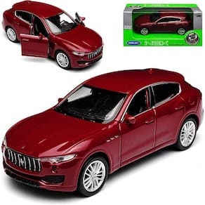 Modelo de carro Welly Maseratti Levante SUV vermelho escuro 1/43 1/36-1